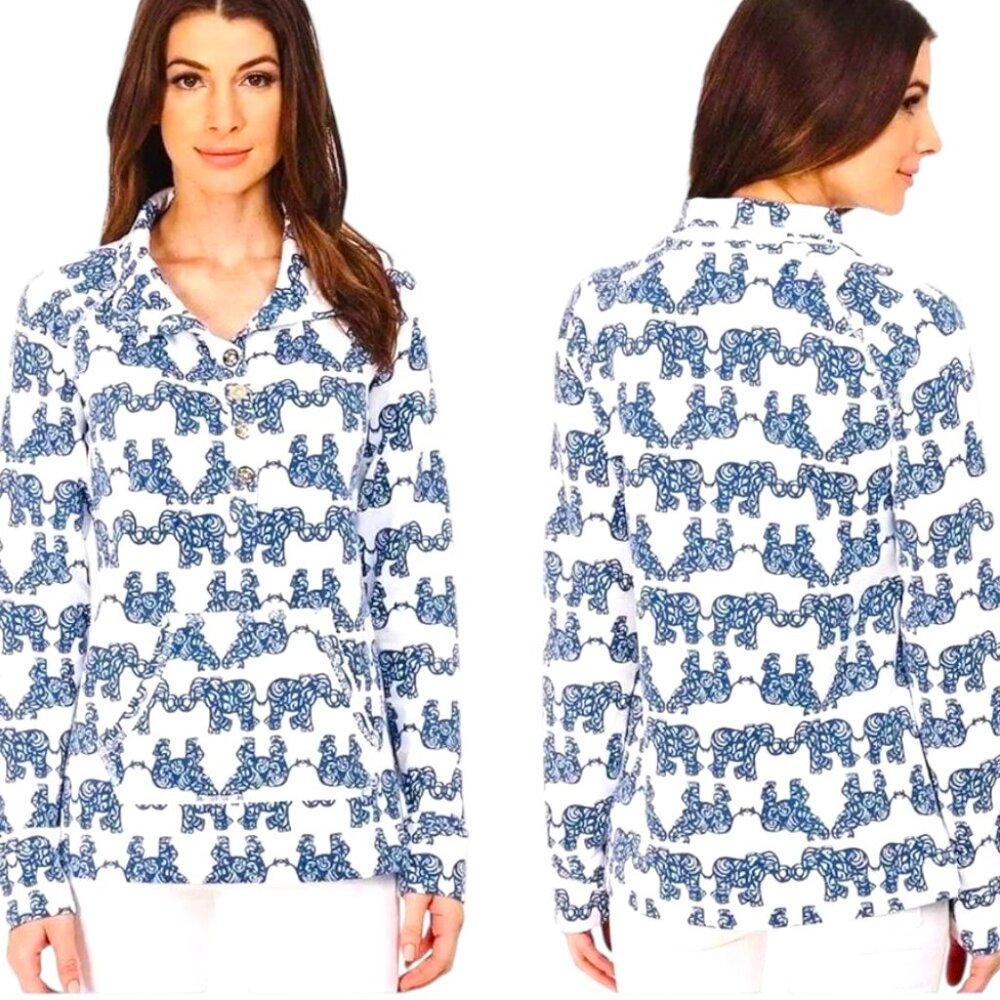 Lilly Pulitzer Captain Popover Pack Your Trunk - Blue/White - S